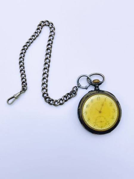 Lommeur i sølv, Ancre Ligne Droite Rubis