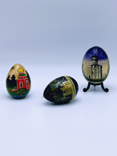 Håndmalt lakkert egg, russisk