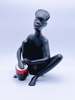 Figur Afrikansk Trommeslager i keramikk