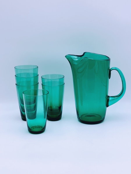 Hadeland "Truls" mugge og 6 glass