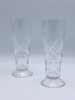 2 Seltersglass med riktslepent dekor 