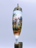 L. 139cm Langpipe i horn og porselen