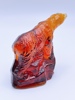 Amber glass figur isbjørn. 