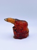 Amber glass figur isbjørn. 