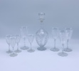 Baccarat "Conde" Rikt Slepent Karaffel og Glass