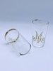 2 glass med dekor "A" og "M"