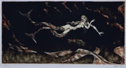 Gino Scarpa(1924-2022) "Havfrue". Litografi. Nr. 43/90