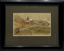 Mons Breidvik(1881-1950) "Gårdstun i Hardanger" 1904