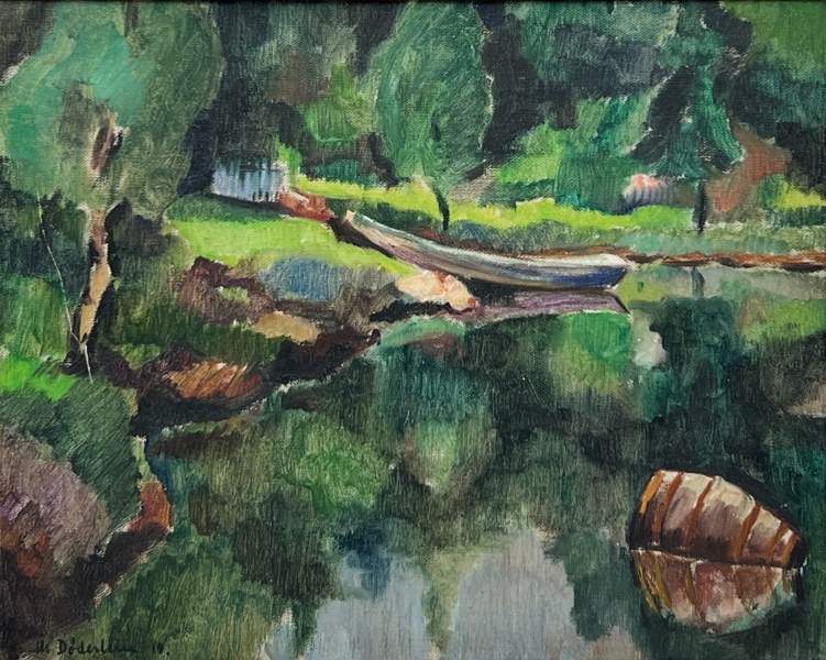 Malvina Døderlein (1889-1973) "Stille vann, sommeren 1918"