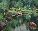 Malvina Døderlein (1889-1973) "Stille vann, sommeren 1918"