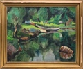 Malvina Døderlein (1889-1973) "Stille vann, sommeren 1918"