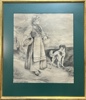 Hans Dahl(1849-1937) "Budeie og hund" 1898
