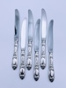 830S- 6 "Opphøyet Rose" Kniver, L. 22cm