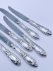 830S- 6 "Opphøyet Rose" Kniver, L. 22cm