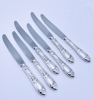  830S- 6 "Opphøyet Rose" spisekniver L. 22cm 