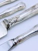 Sølv Forskjærskniv + 4 kniver
