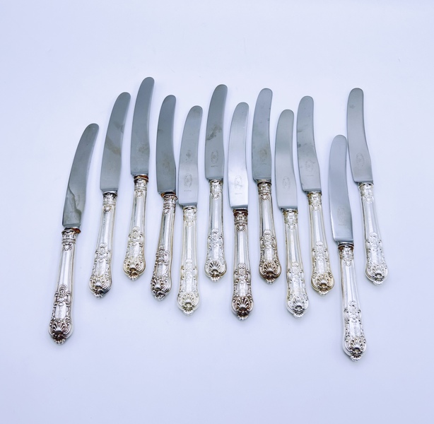 12 Sølv Kniver 