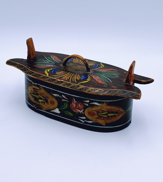 18/1900t Tine med Original Rosemaling 