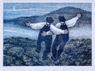 Olav Bjørgum(1934-) "Setesdalskjempor" Litografi 148/200 