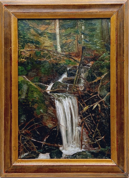 Sigmund Sinding(1875-1936) "Foss i skogen" OPP
