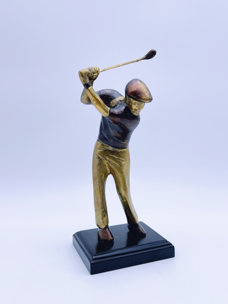 Bronse Skulptur "Golfspiller"