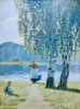 Oscar Grønmyra(1874-1911) "Sommerlandskap", OPP