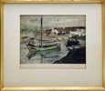 Arne Aas (1911-1988) "Fra Arendal" Radering  