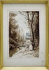 Olga Due(1856 - 1921) "Landsbyliv" 1871, blekk på papir