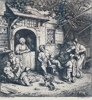 Adriaen van Ostade (1610-1685) "Fiolinisten" Radering 