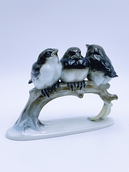 Rosenthal "3 fugler" Figur
