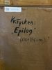  Kristian Tysken "Epilog" 1947, OPP 