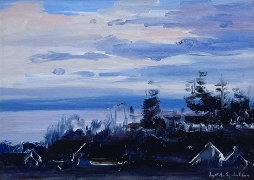 Egil Arne Egebakken "Skumring Asker" 1990. OPL